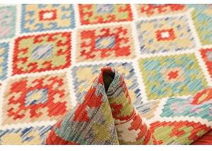 Tappeto Kilim Geometrico Rosso Multicolore 174x231 Cm