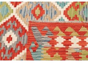 Tappeto Kilim Geometrico Rosso Multicolore 174x231 Cm