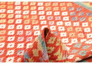 Tappeto Kilim Geometrico Rosso Arancione 182x239 Cm