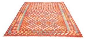 Tappeto Kilim Geometrico Rosso Arancione 182x239 Cm
