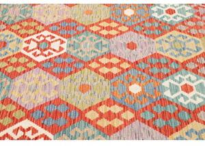 Tappeto Kilim Geometrico Arancione Rosso 174x234 Cm