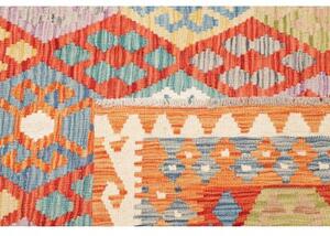 Tappeto Kilim Geometrico Arancione Rosso 174x234 Cm