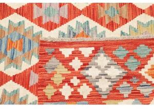 Tappeto Kilim Geometrico Rosso Multicolore 184x246 Cm