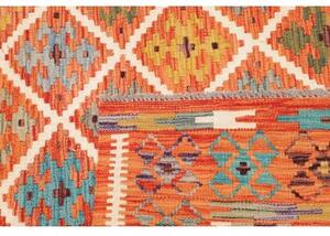 Tappeto Kilim Stilizzato Arancione Multicolore 201x247 Cm