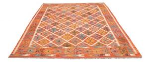 Tappeto Kilim Stilizzato Arancione Multicolore 201x247 Cm