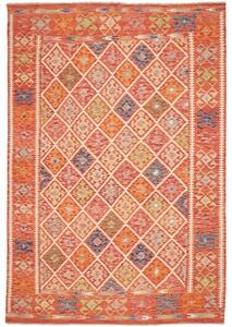 Tappeto Kilim Geometrico Arancione Multicolore 208x299 Cm