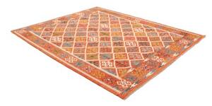 Tappeto Kilim Geometrico Arancione Beige 201x242 Cm