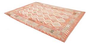 Tappeto Kilim Stilizzato Rosso Mattone Avorio 207x290 Cm