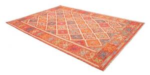 Tappeto Kilim Geometrico Ruggine Multicolore 209x291 Cm