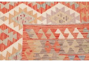 Tappeto Kilim Stilizzato Rosso Mattone Avorio 207x290 Cm