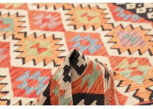 Tappeto Kilim Geometrico Mattone Nero 202x293 Cm