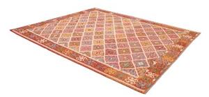 Tappeto Kilim Geometrico Rosso Multicolore 248x294 Cm