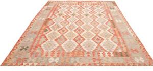 Tappeto Kilim Stilizzato Rosso Mattone Avorio 207x290 Cm