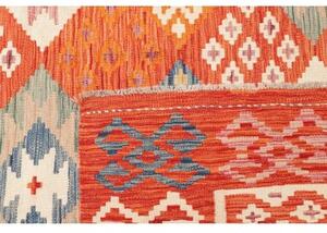 Tappeto Kilim Geometrico Arancione Multicolore 198x299 Cm