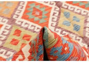 Tappeto Kilim Geometrico Ruggine Azzurro 209x289 Cm