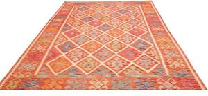 Tappeto Kilim Geometrico Ruggine Multicolore 209x291 Cm