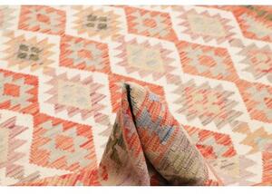 Tappeto Kilim Stilizzato Rosso Mattone Avorio 207x290 Cm