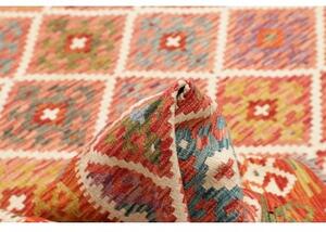 Tappeto Kilim Geometrico Rosso Multicolore 248x294 Cm