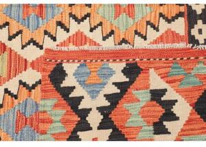Tappeto Kilim Geometrico Mattone Nero 202x293 Cm