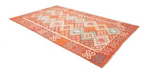 Tappeto Kilim Geometrico Arancione Multicolore 198x299 Cm
