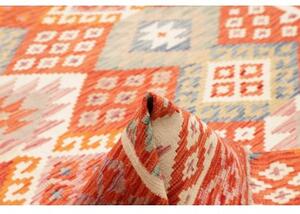 Tappeto Kilim Geometrico Arancione Multicolore 198x299 Cm