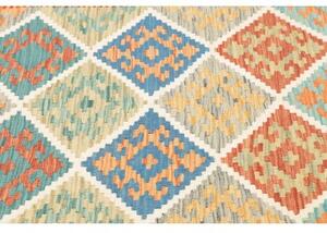 Tappeto Kilim Geometrico Rosso Azzurro 205x289 Cm