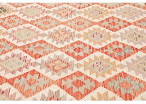 Tappeto Kilim Stilizzato Rosso Mattone Avorio 207x290 Cm