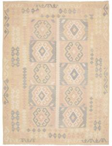 Tappeto Kilim Geometrico Beige Grigio 178x239 Cm