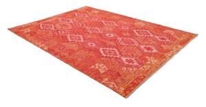 Tappeto Kilim Geometrico Rosso Arancione 186x247 Cm