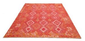 Tappeto Kilim Geometrico Rosso Arancione 186x247 Cm