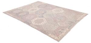Tappeto Kilim Geometrico Lavanda Avorio 177x240 Cm