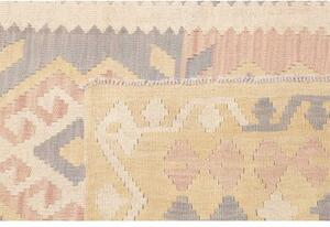 Tappeto Kilim Geometrico Beige Grigio 178x239 Cm