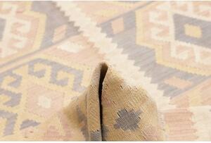 Tappeto Kilim Geometrico Beige Grigio 178x239 Cm