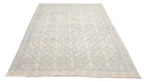 Tappeto Kilim Stilizzato Azzurro Avorio 181x252 Cm