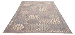 Tappeto Kilim Geometrico Grigio Beige 177x239 Cm
