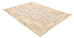 Tappeto Kilim Geometrico Beige Grigio 178x239 Cm