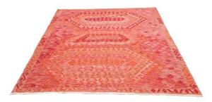 Tappeto Kilim Geometrico Rosso Arancione 182x240 Cm
