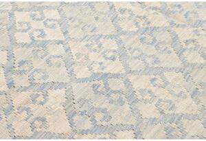 Tappeto Kilim Stilizzato Azzurro Avorio 181x252 Cm
