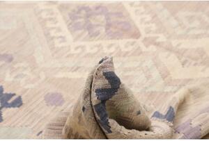 Tappeto Kilim Geometrico Beige Grigio 254x340 Cm