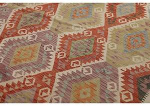 Tappeto Kilim Geometrico Terracotta Multicolore 410x587 Cm