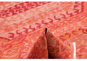 Tappeto Kilim Geometrico Rosso Arancione 182x240 Cm