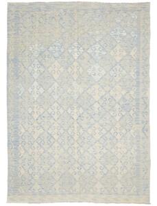 Tappeto Kilim Stilizzato Azzurro Avorio 181x252 Cm