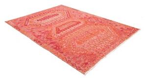 Tappeto Kilim Geometrico Rosso Arancione 182x240 Cm