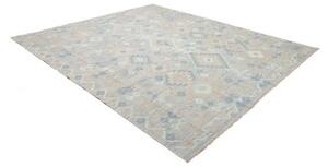 Tappeto Kilim Geometrico Blu Azzurro Beige 255x293 Cm