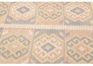 Tappeto Kilim Geometrico Beige Grigio 178x239 Cm