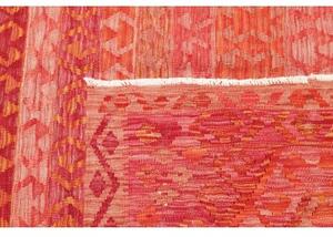 Tappeto Kilim Geometrico Rosso Arancione 182x240 Cm