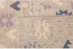 Tappeto Kilim Geometrico Beige Grigio 254x340 Cm