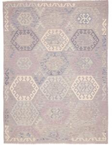 Tappeto Kilim Geometrico Lavanda Avorio 177x240 Cm