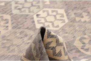 Tappeto Kilim Geometrico Grigio Beige 177x239 Cm