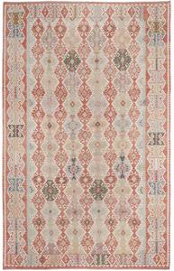 Tappeto Kilim Geometrico Rosso Mattone Avorio 302x486 Cm